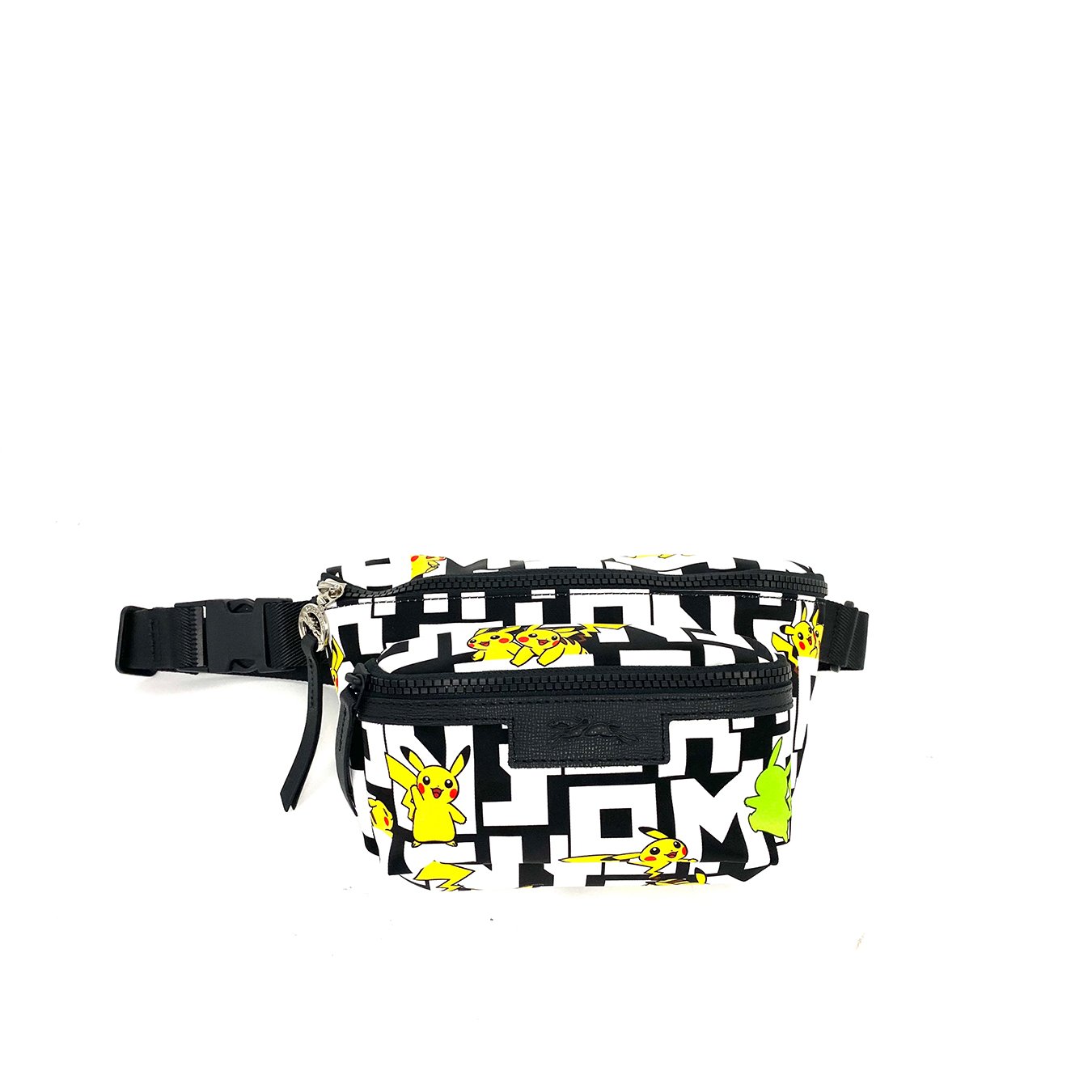 Longchamp X Pokémon Le Pliage Collection Pikachu Belt Bag Black/White