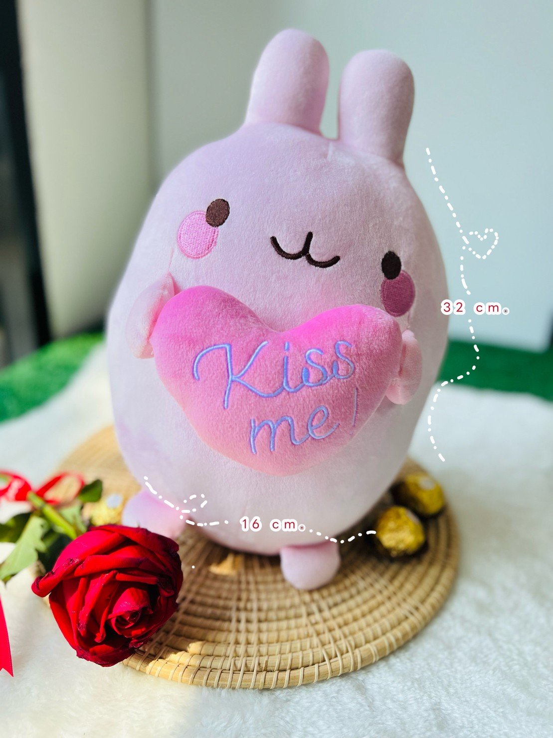LOVE004 ดอกกุหลาบ1 ดอกตุ๊กตา(KISSME)