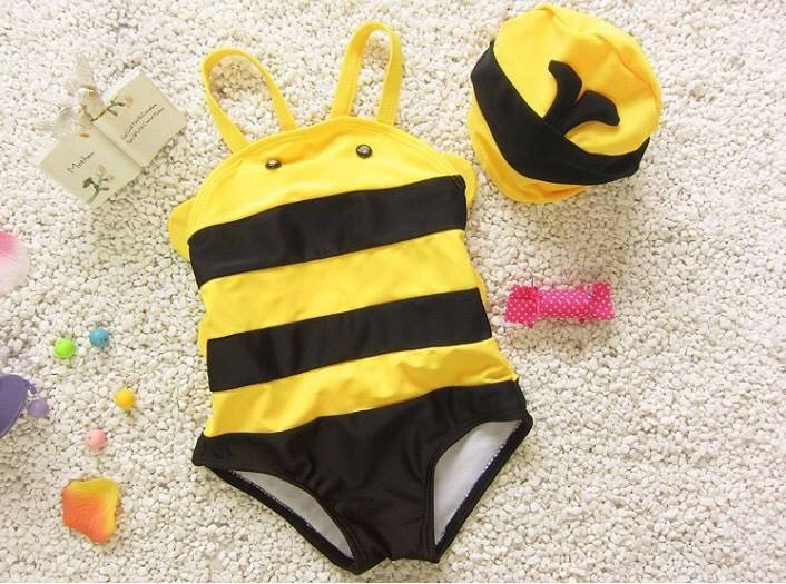ชุดว่ายน้ำเด็ก วันพีท BABY BEE สีเหลือง