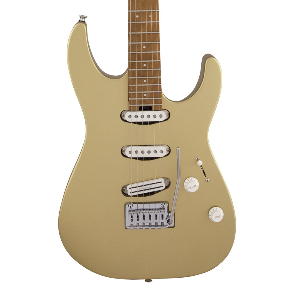 Charvel Pro-Mod DK22 SSS 2PT CM Caramelized Maple Fingerboard - Pharaohs Gold
