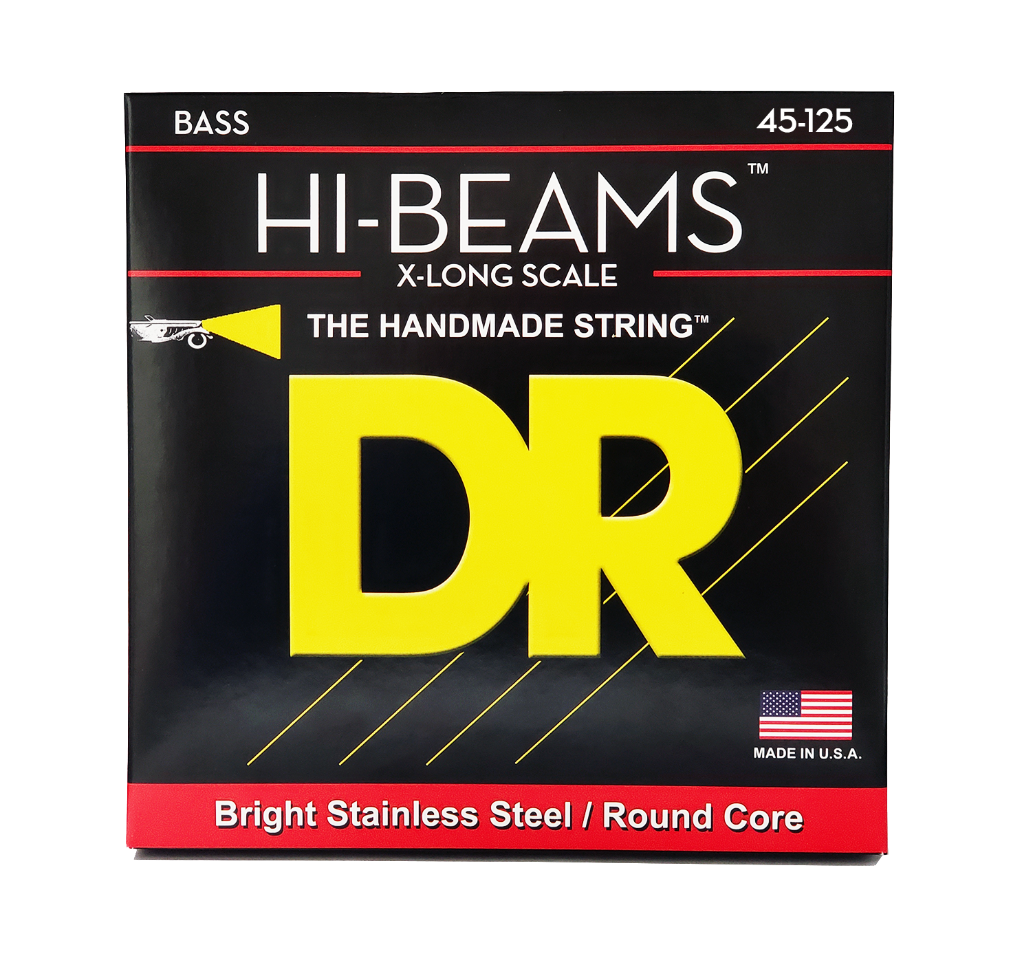DR Strings Hi-Beam Stainless Steel Bass Guitar Strings - .045-.125 Medium 5-String Super Long Scale