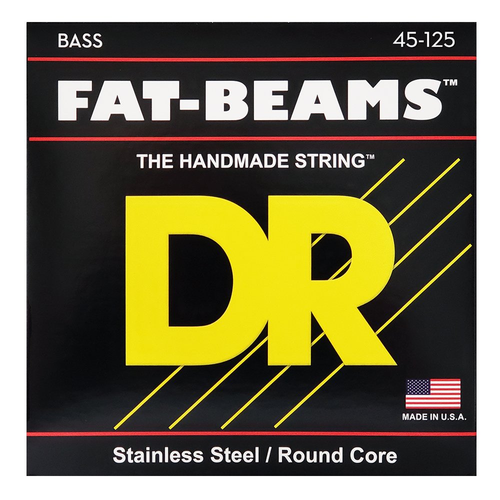DR Strings Fat-Beams Stainless Steel 5-string Bass Guitar Strings - .045-.125