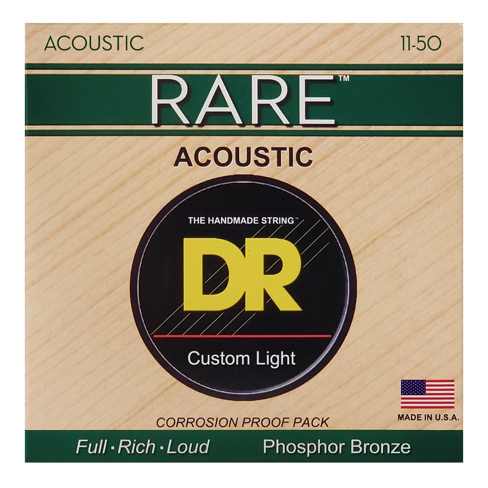 DR Strings Rare Phos. Bronze Acoustic 11-50 Custom Light (RPML-11)