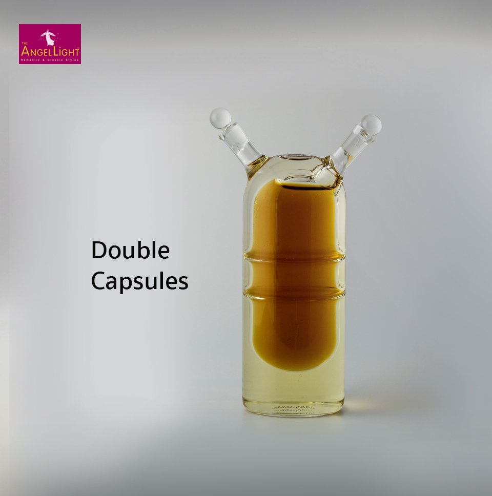 Angel Oil & Vinegar Bottle - Double Capsules