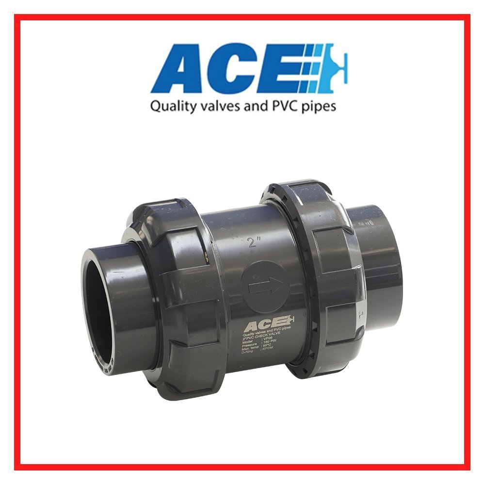 ACE CHECK VALVE DN50(2") D/UNION BALL TYPE half ball EPDM Oring With
