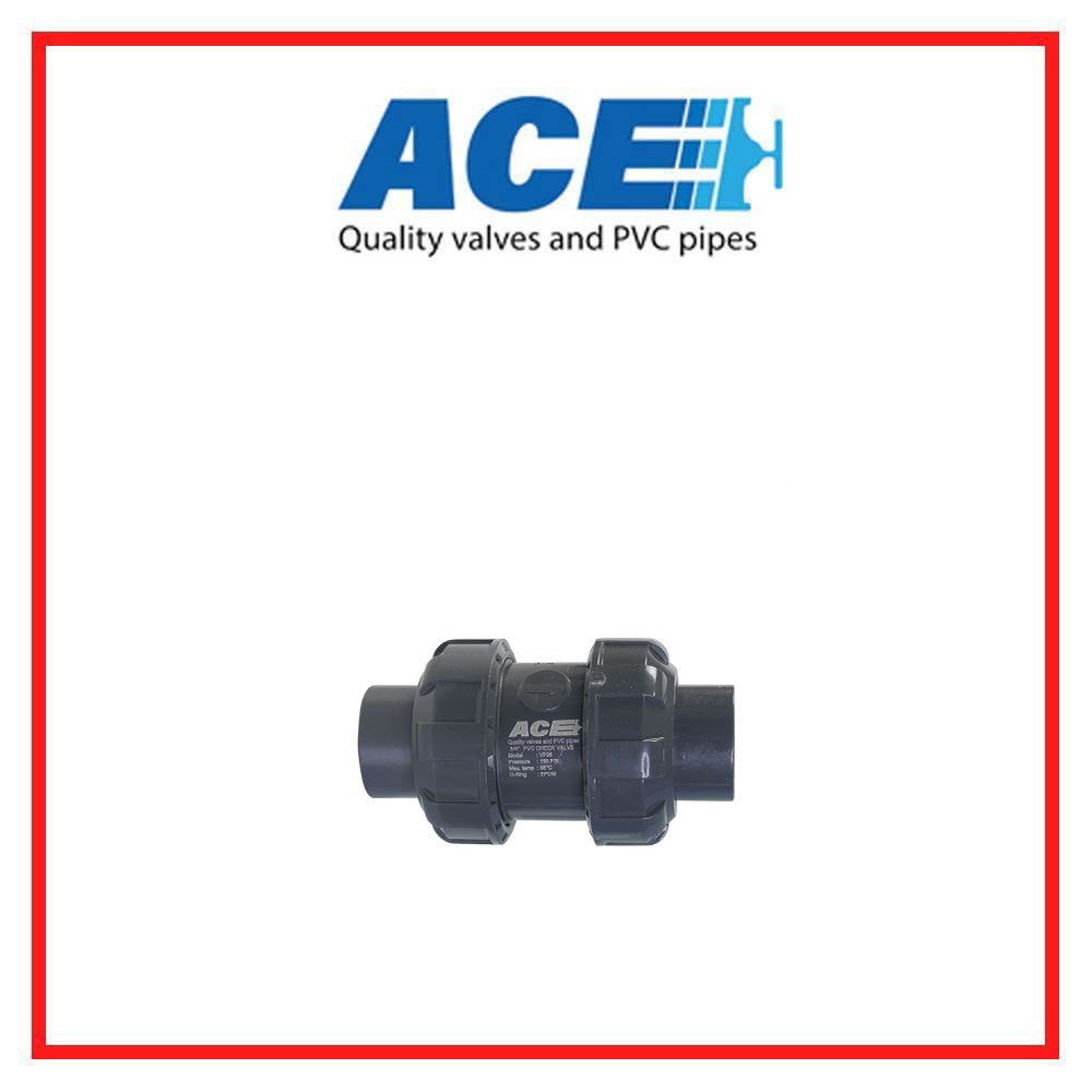 ACE CHECK VALVE 3/4" D/UNION BALL TYPE half ball EPDM Oring With Spring