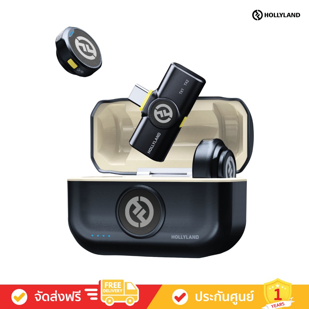 Hollyland Lark M2 Duo (USB-C) - ไวเลสไมโครโฟนขนาดเล็ก Hollyland Lark M2 Duo (USB-C) - ไวเลสไมโครโฟนขนาดเล็ก