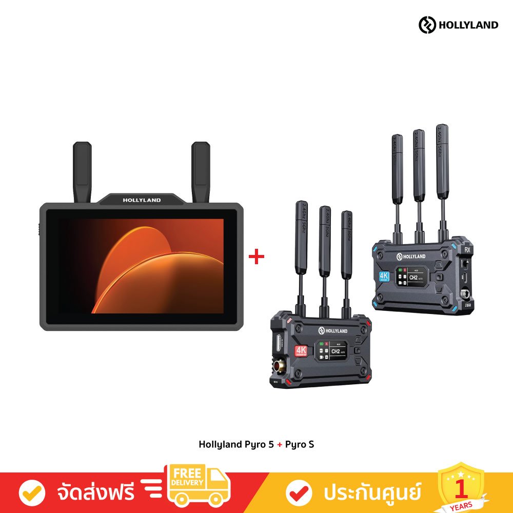 Hollyland Pyro 5 + Pyro S - 5.5-Inch Wireless Camera Monitor