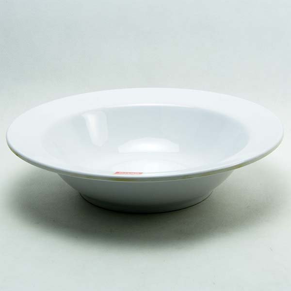 Deep round bowl 12.5 " white