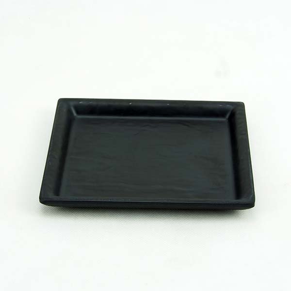 Melamine Square Plate 6 "Black
