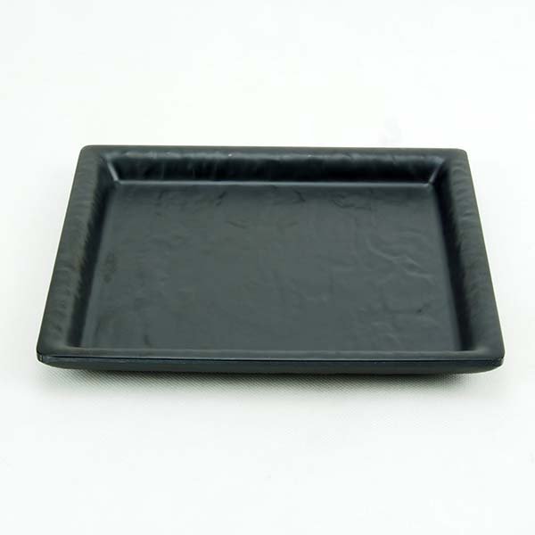 Melamine Square Plate 8 "Black
