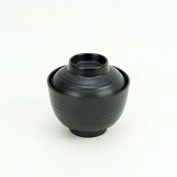 Soup cup with  lid black
