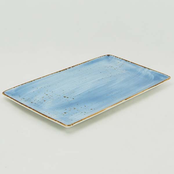 Rustic Blue Rect Platter 19.2*33.5
