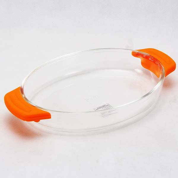 Glass baking tray 302x178x47 mm/ 1.12 Lt. Orange