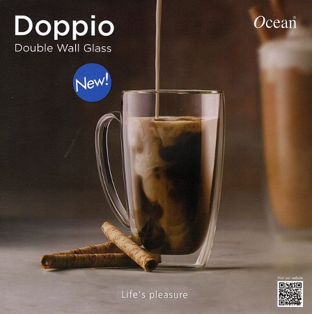Doppio has perfect functionality for serving a hot or cold beverage Doppio has perfect functionality for serving a hot or cold beverage