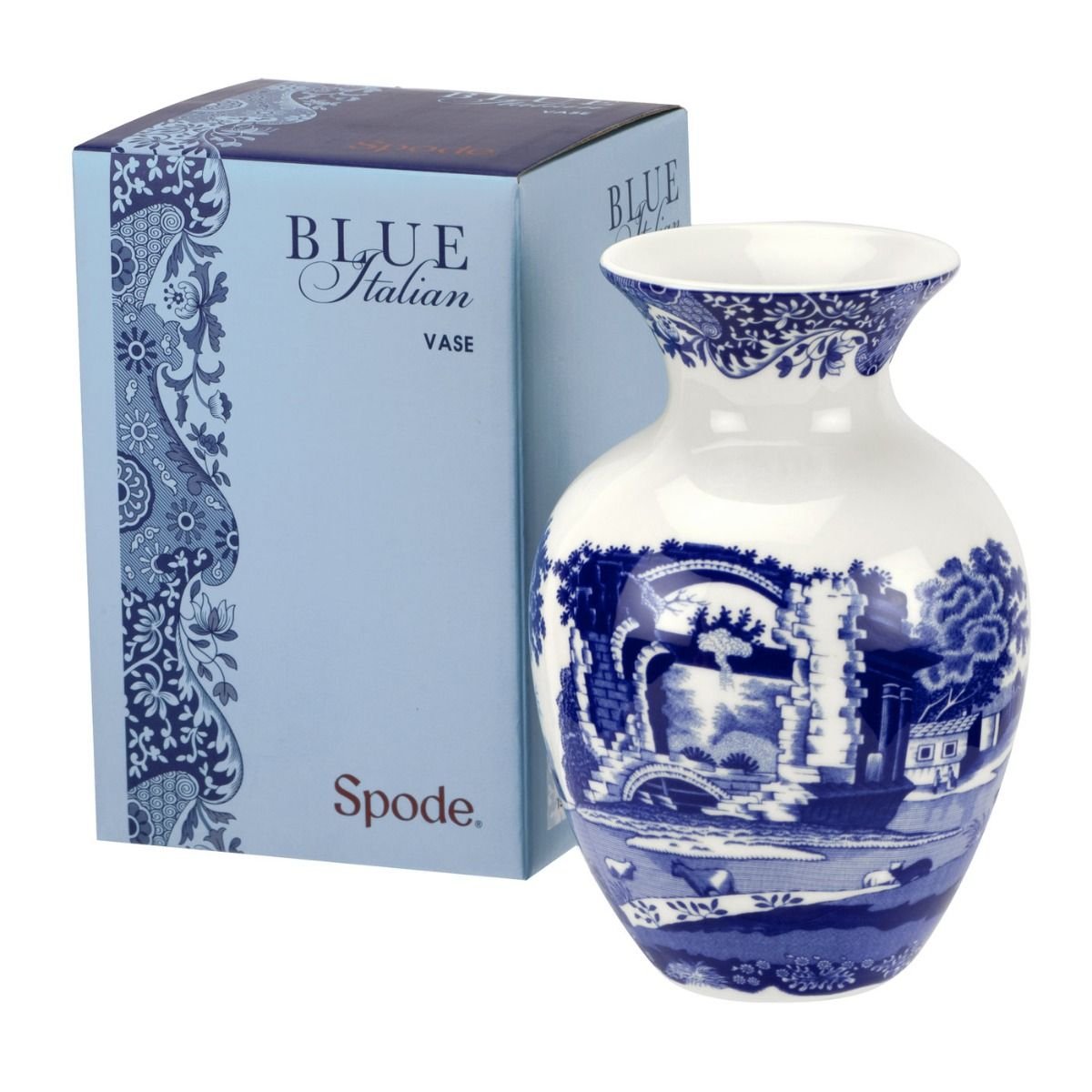 Spode Blue Italian Vase blueandwhitethailand
