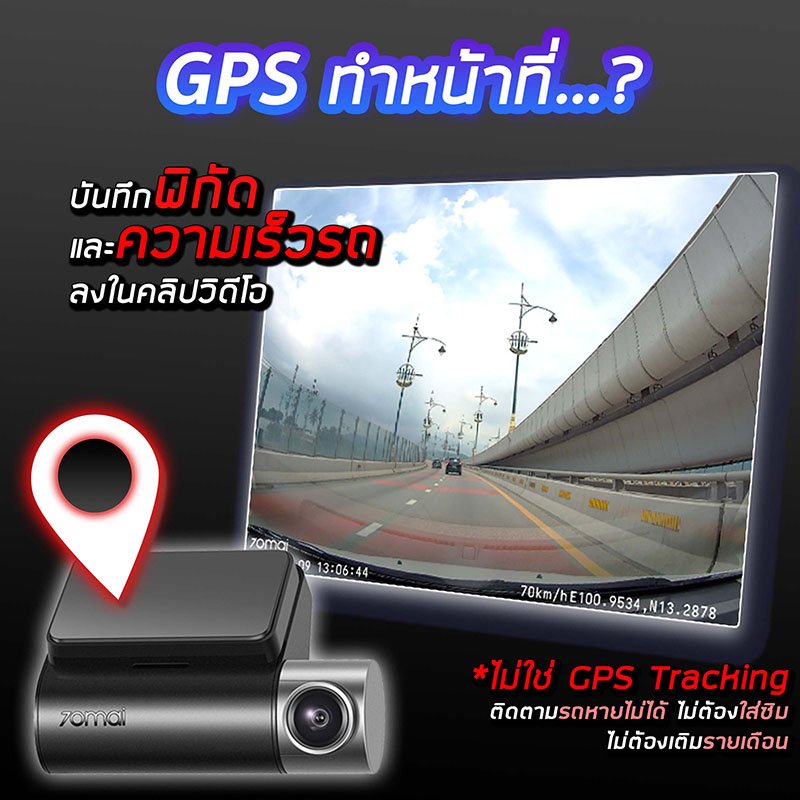กล้องติดรถยนต์ 70Mai A500s  กล้องติดรถยนต์ 70Mai Pro Plus+