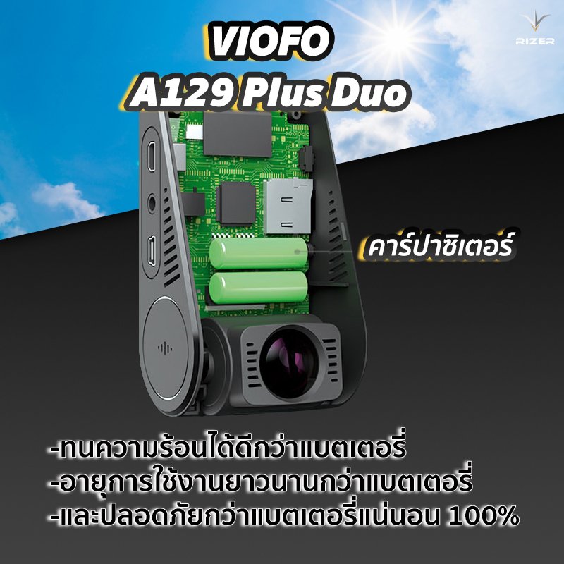 กล้องติดรถยนต์ VIOFO A129 Plus Duo