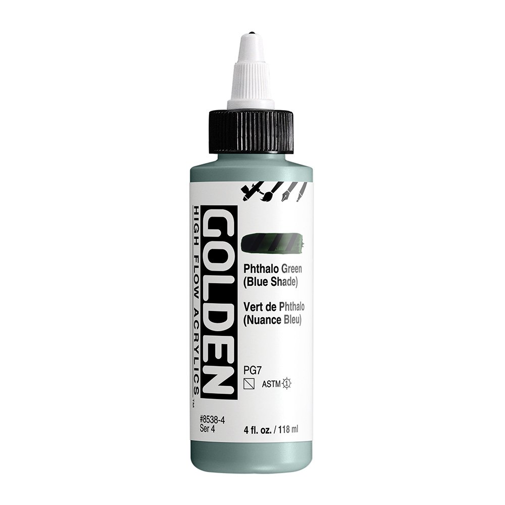สีอะคริลิค เนื้อเหลว เกรดอาร์ตติส : Phthalo Green (BlueShade)