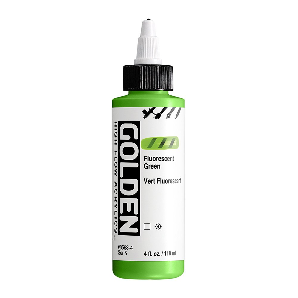 Golden High Flow Acrylic Paint : Fluorescent Green