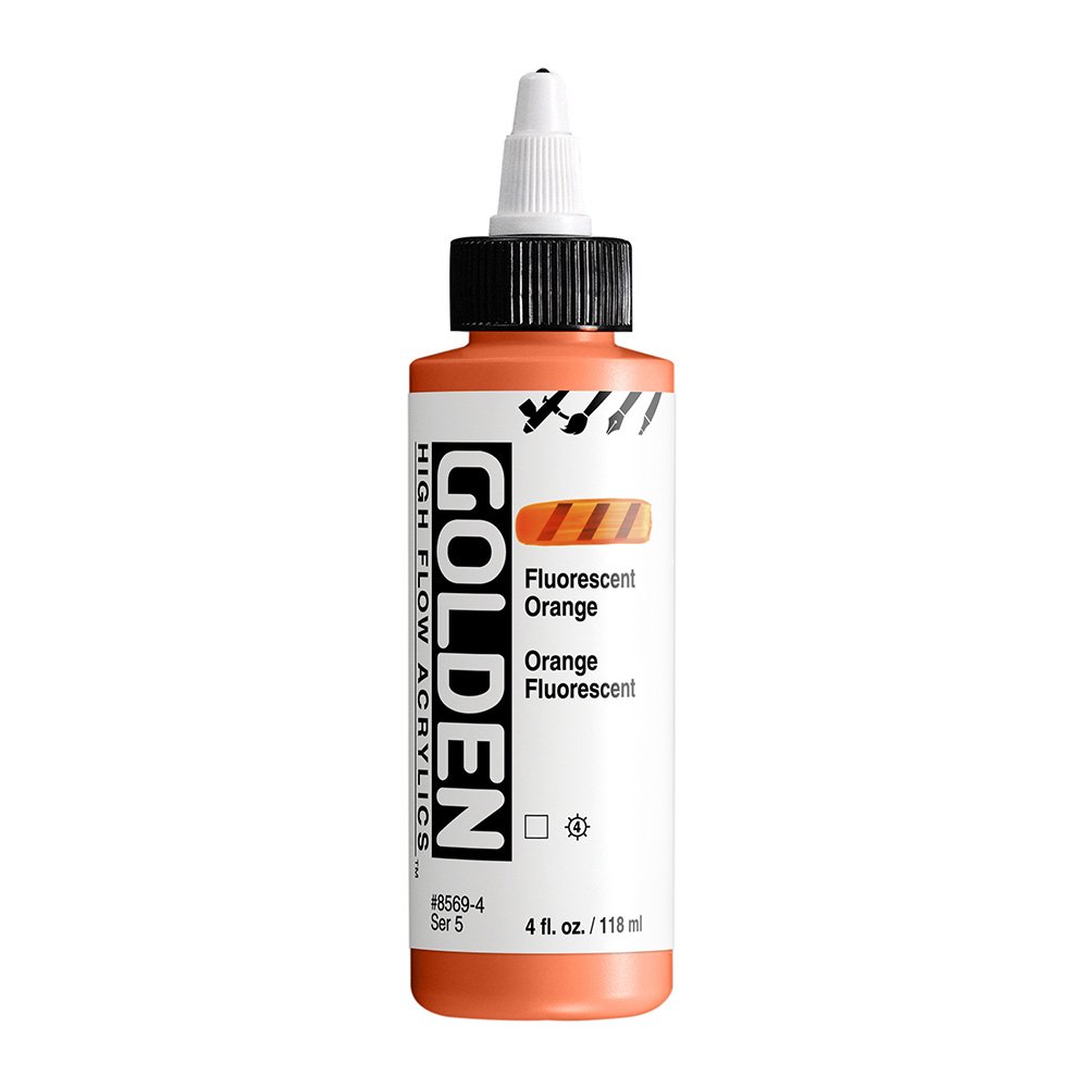 Golden High Flow Acrylic Paint : Fluorescent Orange