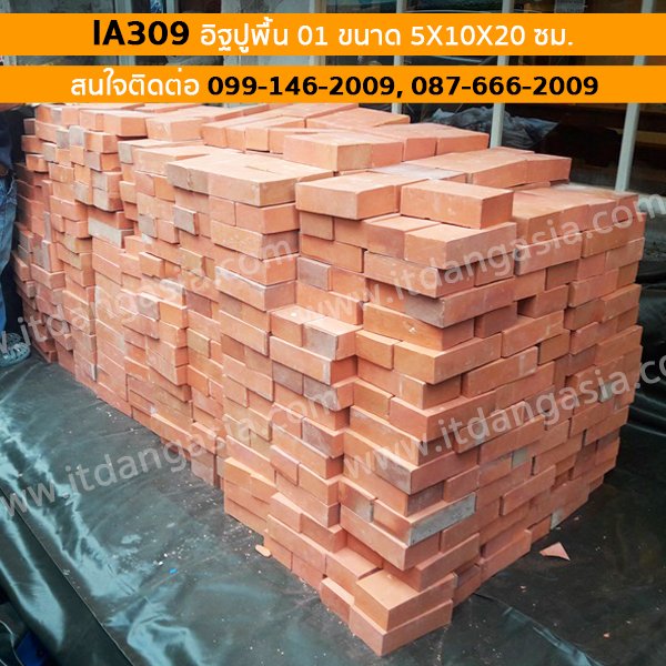 อิฐปูพื้น 01 ID309 ขนาด 5X10X20 ซม. 