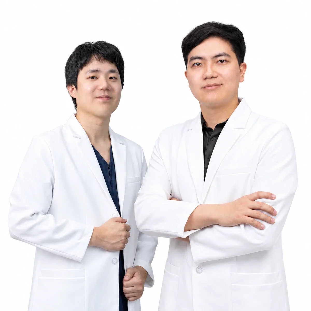 ภาพทีมแพทย์สองท่านของ Evera ปรับองค์ประกอบจากภาพต้นทาง