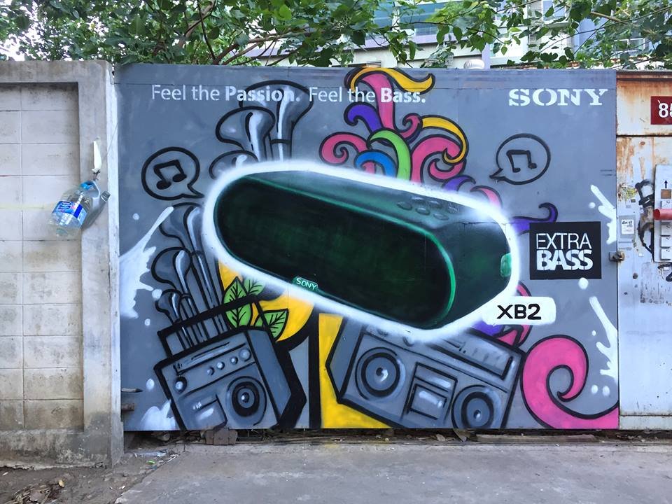 "Sony" Graffiti Advertising