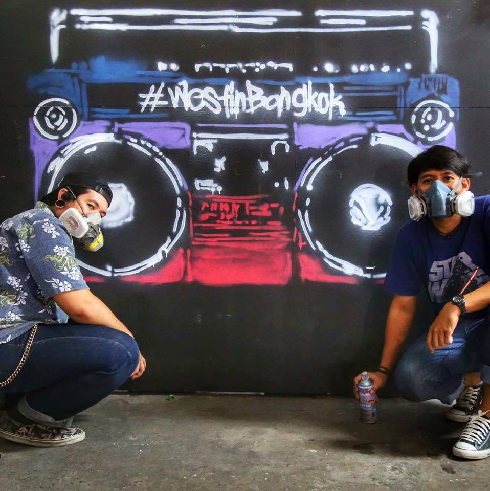 "Bangkok Drift Party" Graffiti