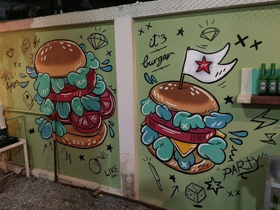 "It's Burger" Wall Painting