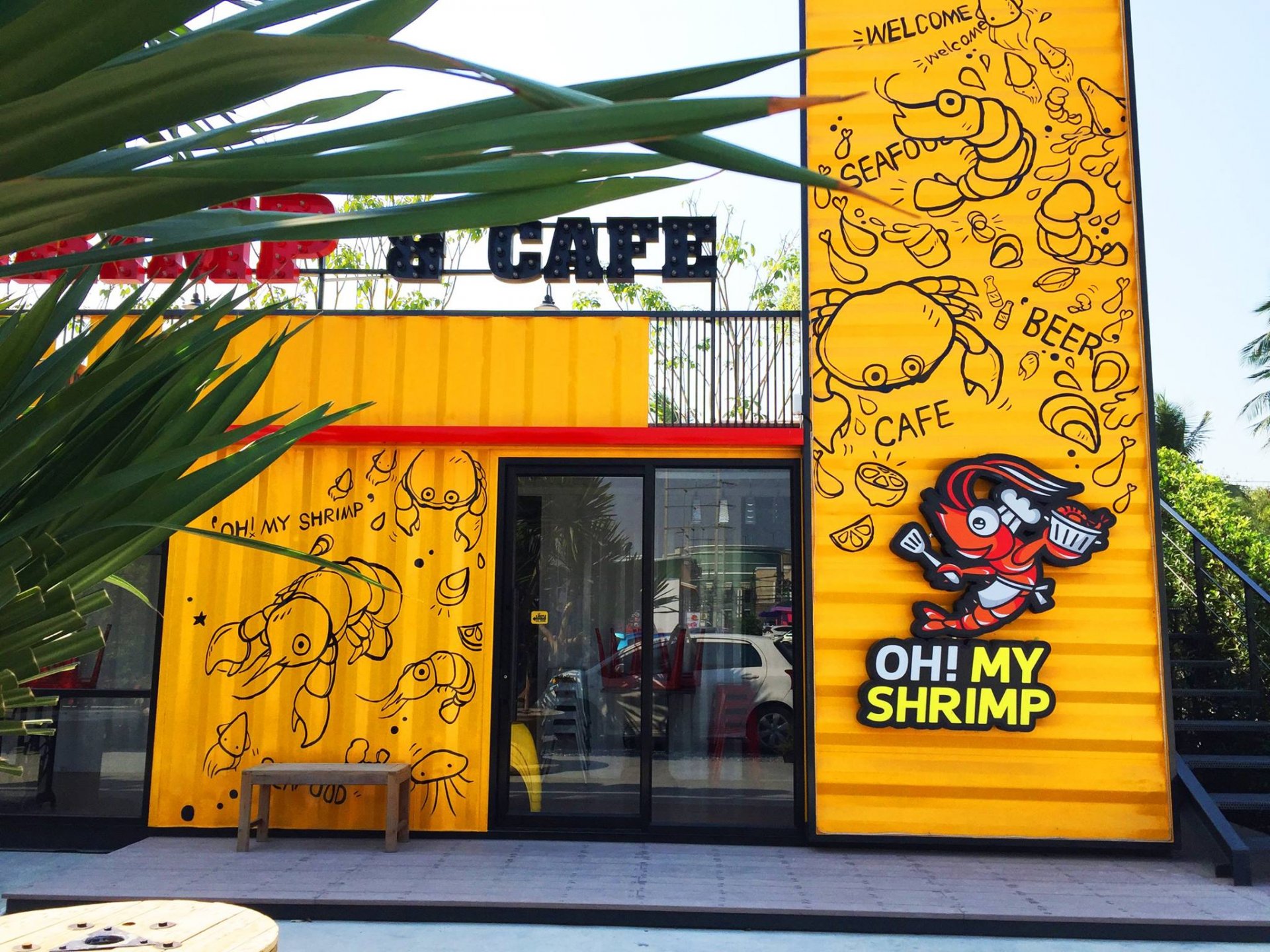 "Oh! My Shrimp & Cafe" Wall Painting