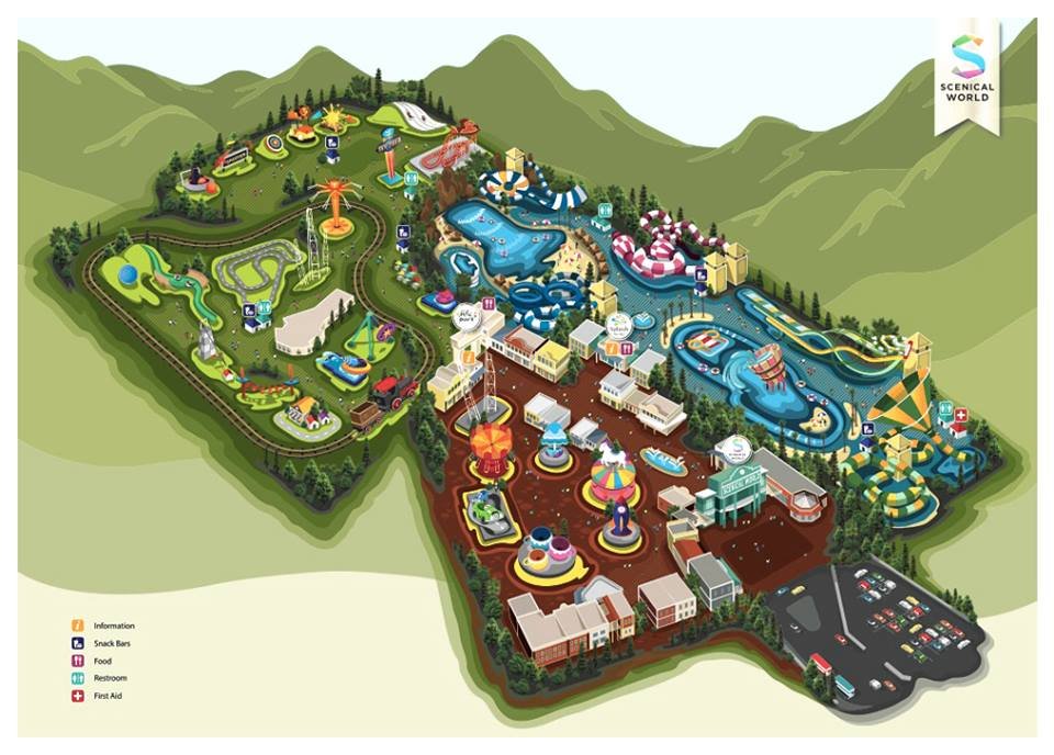 "Scenical World Amusement Park" CI