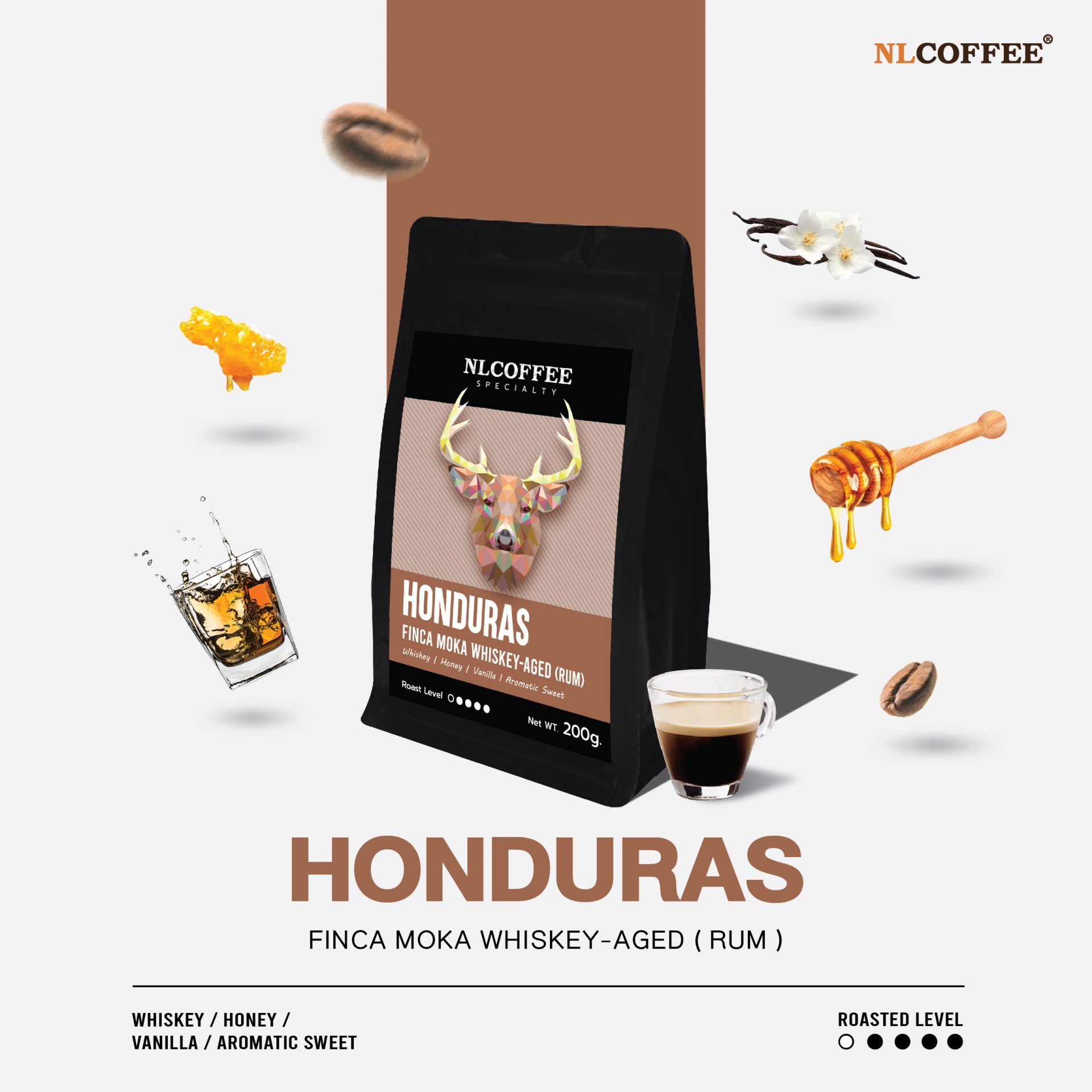 Honduras : Moka Whisky-Aged