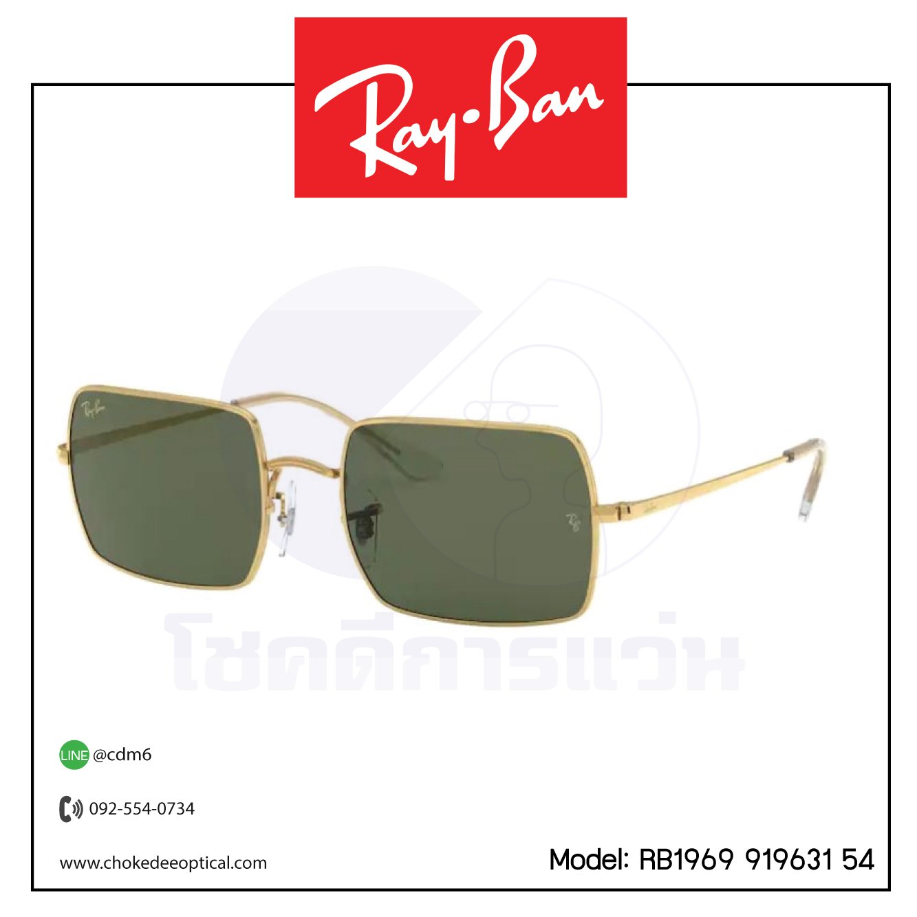 แว่นกันแดด Rayban RB1969 919631 54