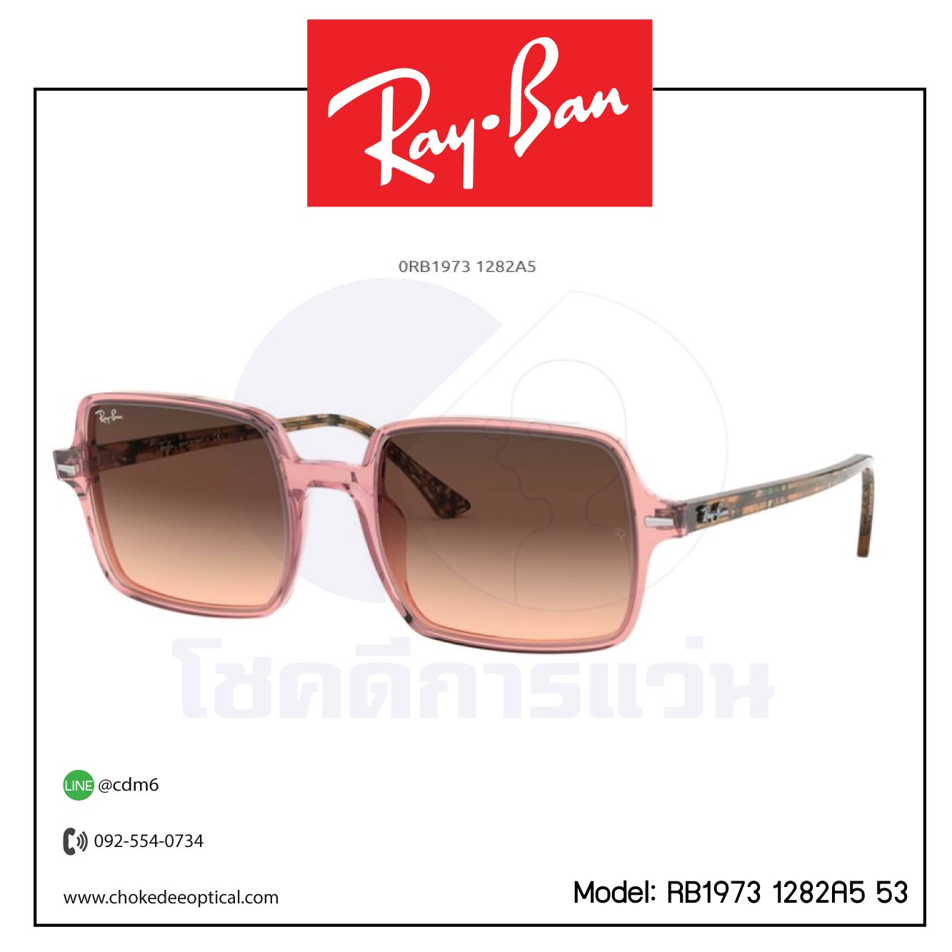 แว่นกันแดด Rayban RB1973 1282A5 53