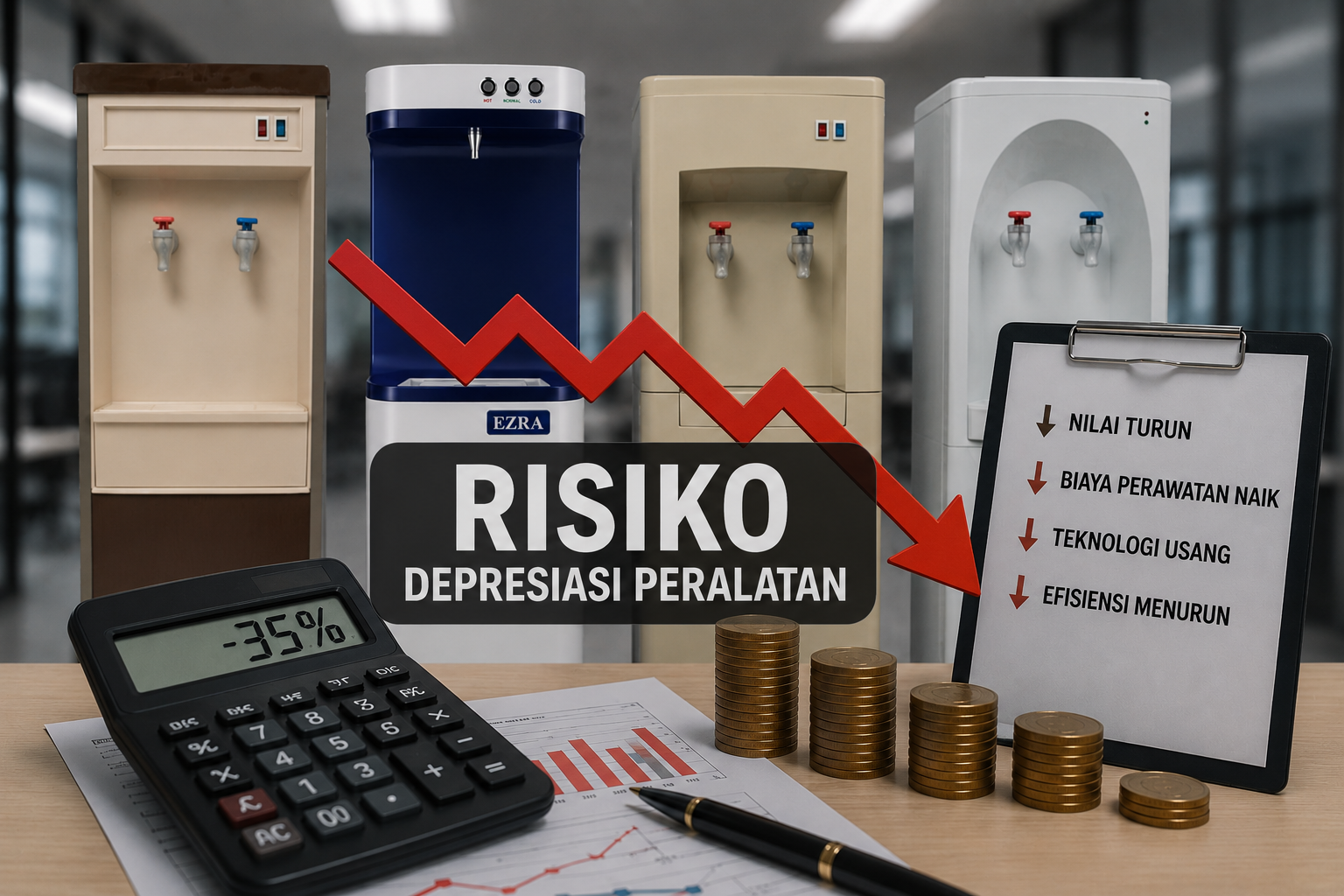 Sewa Dispenser: Solusi Menghindari Risiko Depresiasi Peralatan Kantor