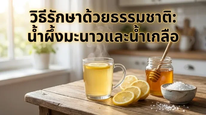 วิธีดูแลตัวเองให้หายเจ็บคอไวขึ้นด้วยน้ำผึ้งมะนาวและน้ำเกลือ