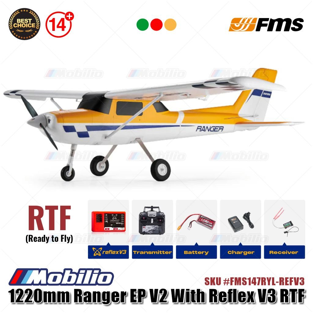 1220mm Ranger Rc FMS 1220mm Ranger EP V2 With Reflex V3 RTF Ready to Fly
