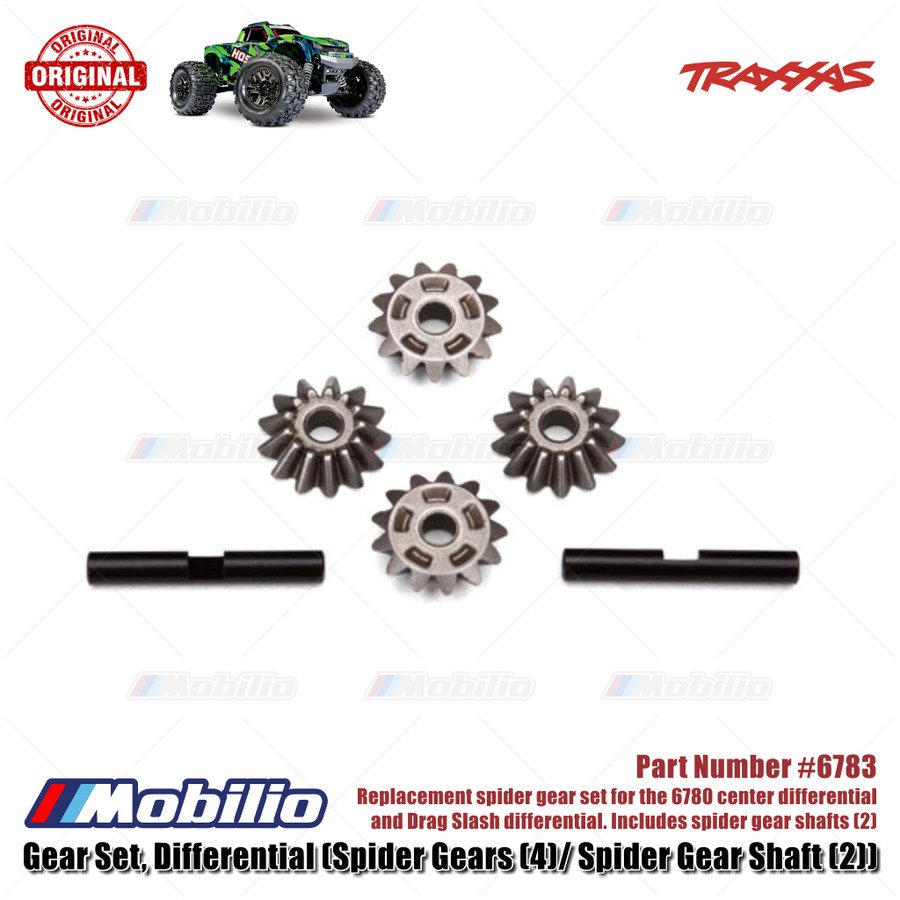 Traxxas Part #6783 Spider Gears & Shaft for the 6780 Center Differential Drag Slash Hoss Rustler Stampede
