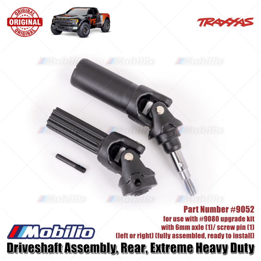 Traxxas Part #9052 Rear Driveshaft with 6mm Axle for the Extreme Heavy Duty Upgrade Kit RC Ford Raptor Rustler Slash Stampede