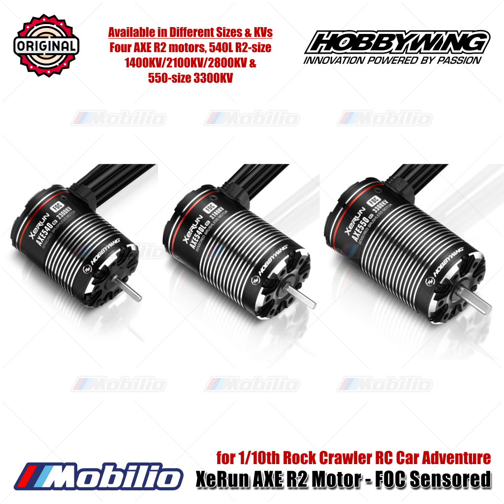 Hobbywing XeRun AXE R2 Motor 540 550 - FOC Sensored for 1/10th Rock ...