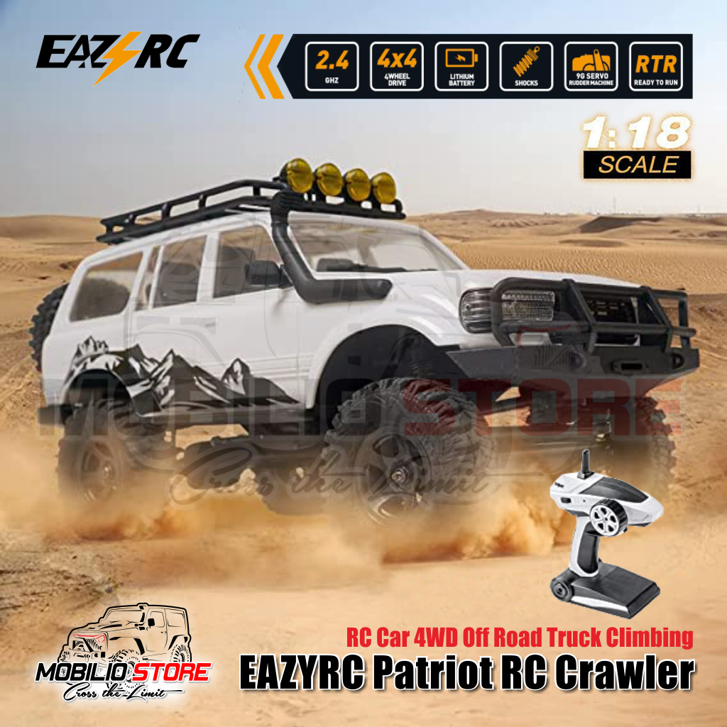 FMS EAZYRC Patriot LC80 RC Crawler Car 4WD Off Road 1/18 Scale RTR 2.4Ghz