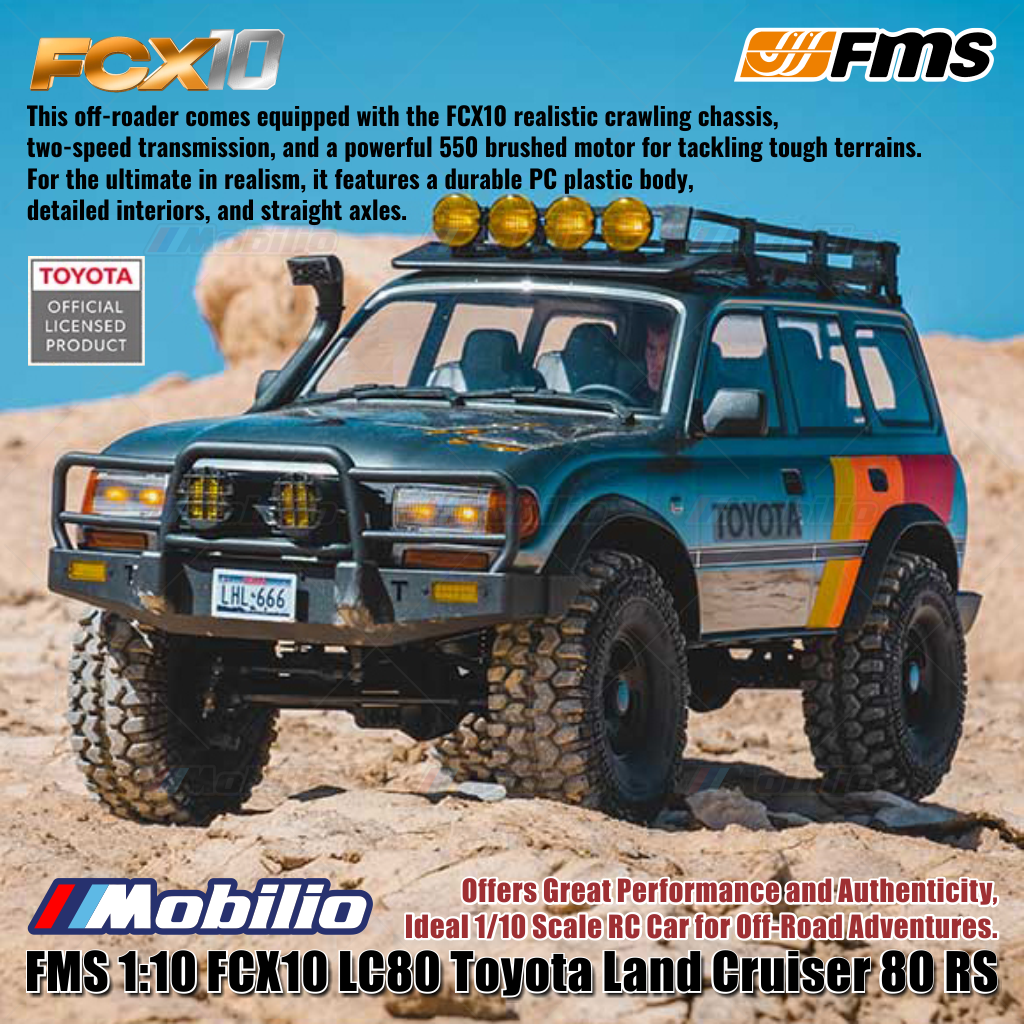 FMS FCX10 LC80 Toyota Land Cruiser 80 RS RC Car Off-Road