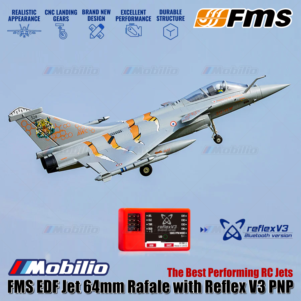 FMS EDF Jet 64mm Rafale with Reflex V3 PNP The Best Performing RC Jets ...
