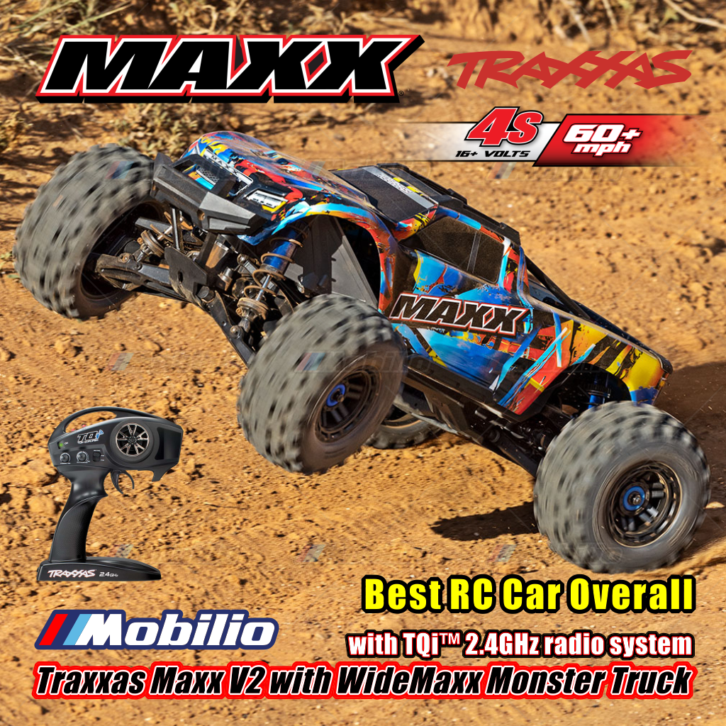 Traxxas Maxx V2 with WideMaxx RC Monster Truck Ready to Race 1/10 Scale ...
