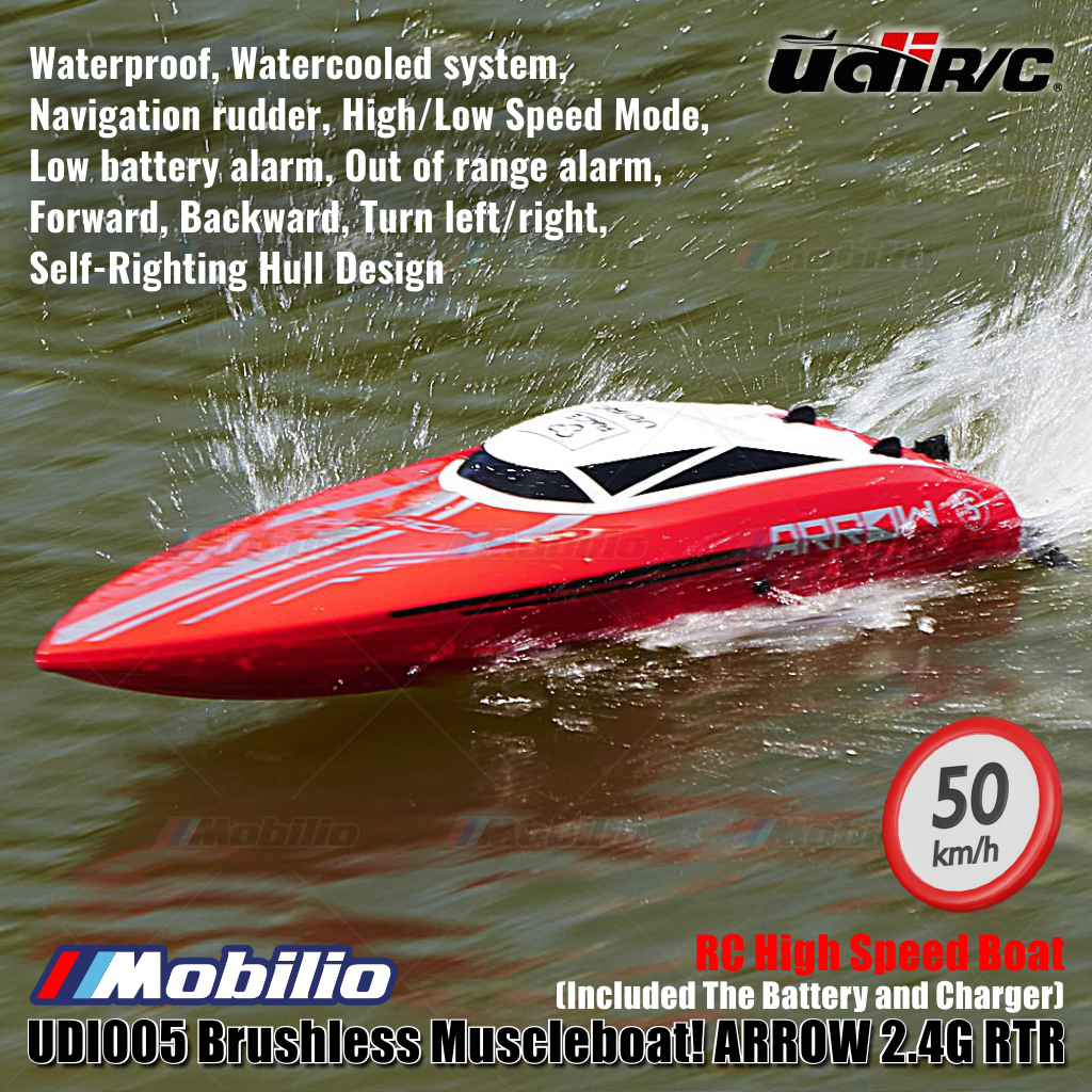 UDIR/C UDI005 Brushless Muscleboat! ARROW 2.4G RC High Speed Boat RTR
