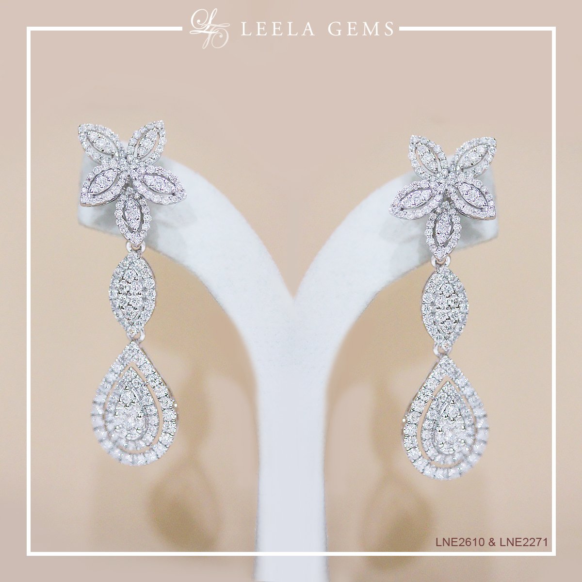 Pretty Long Chandbali Jhumkas With American Diamonds & Emerald Stones E89 |  Indian jewellery design earrings, Bridal diamond jewellery, Beautiful  jewelry diamonds