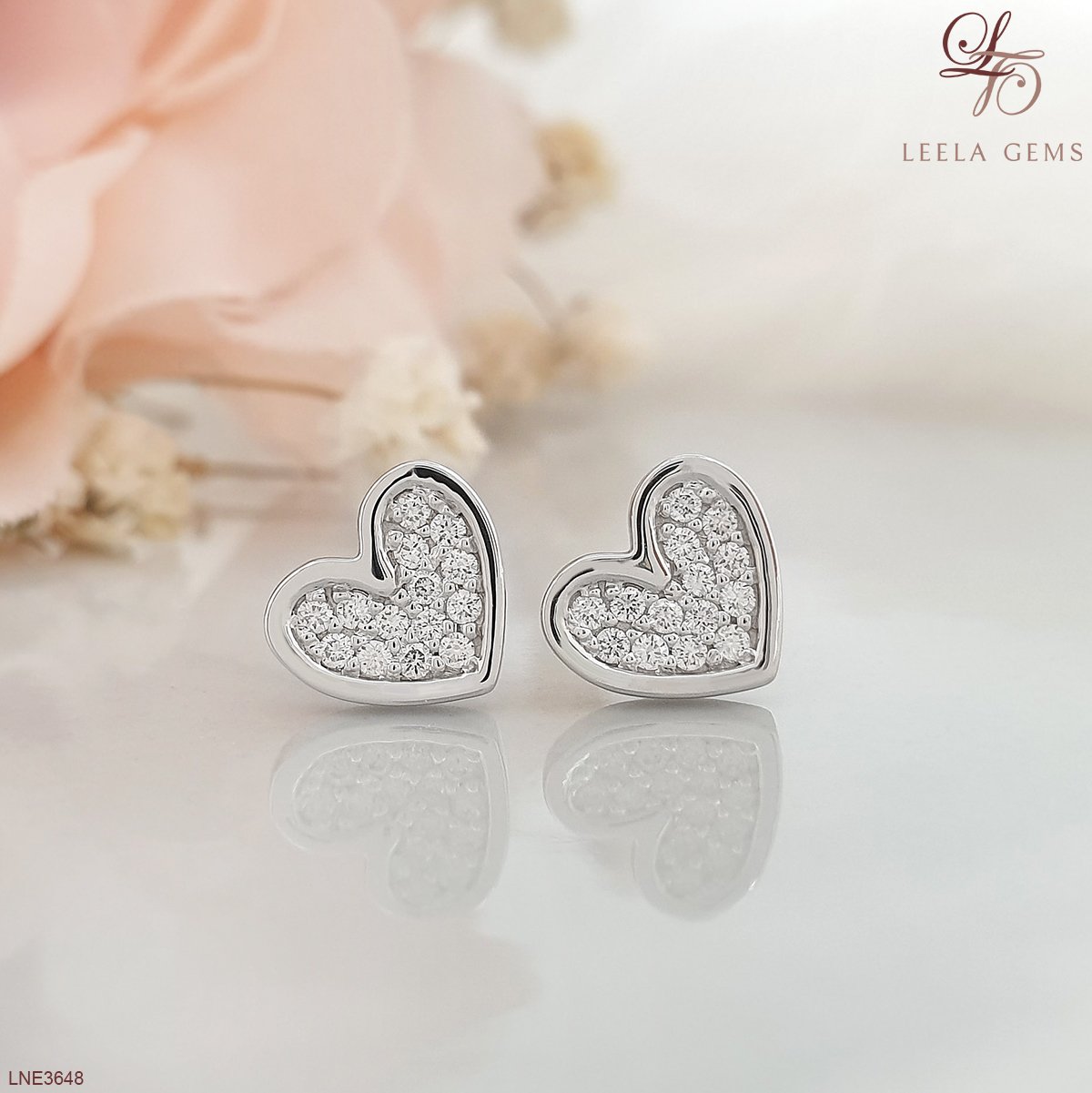 ♡ Floral Diamond Earrings ♡