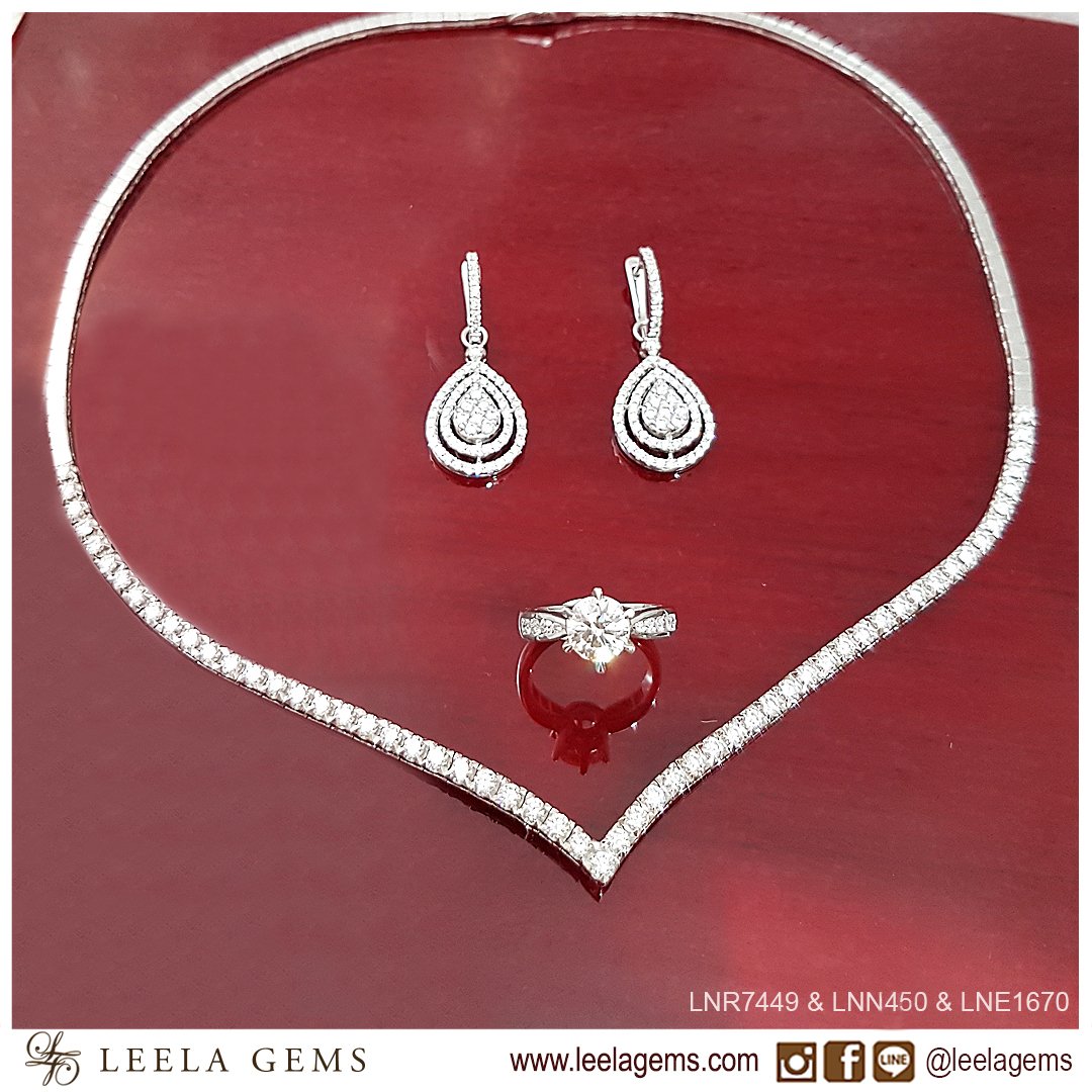  Diamond Necklace and earrings