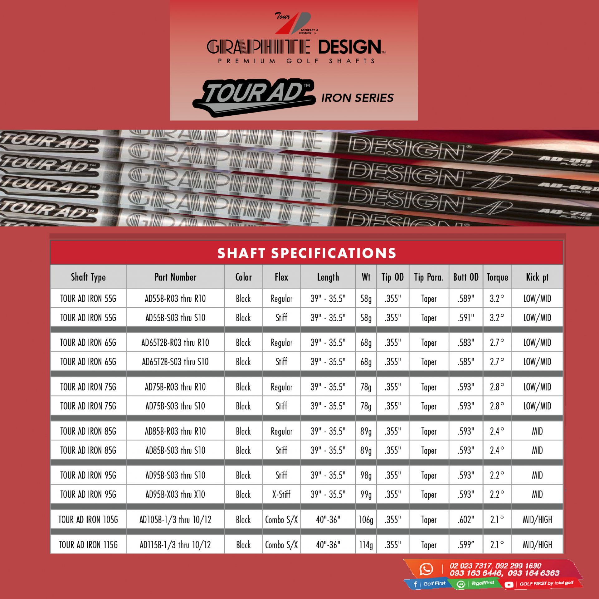tour ad shafts for sale south africa
